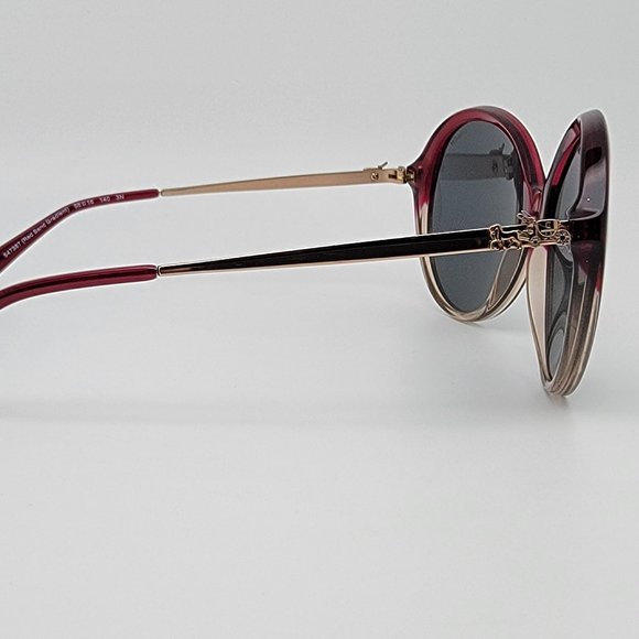Coach HC8214 L1650 547387 Red Sand Gradient Frame Grey Lens Sunglasses w/ Case - Picture 6 of 15